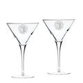 St John Fisher Cardinals 10oz. 2-Piece Luigi Bormioli Titanium Martini Glass Set