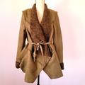 Anthropologie Jackets & Coats | Anthropologie Ryu Brown Sherpa Trim Boutique Winter Coat Jacket Size Medium | Color: Brown | Size: M