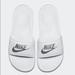 Nike Shoes | Nib Nike Sandal Slides - White + Mtlc Silver 8 Or Black + Coral Pink Salt 8 / 9 | Color: Black/Pink | Size: Various