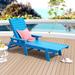 Polytrends Laguna All Weather Poly Pool Outdoor Chaise Lounge - with Arms