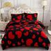 3 Pieces Winter Comforter Set Animal Floral Printed King Heart 23