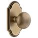 Grandeur Arc Solid Brass Passage Door Knob Set with Fifth Avenue Knob