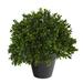 10" Boxwood Topiary Artificial Plant UV Resistant (Indoor/Outdoor)