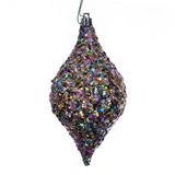 Vickerman 674093 - 6" x 3" Multi-Color Diamond Drop Christmas Tree Ornament (4 pack) (N174999DQ)