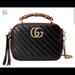 Gucci Bags | Gucci Marmont Small Shoulder Bag With Bamboo | Color: Black/Gold/Red | Size: Os