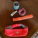 Adidas Accessories | Bundle Of 5 Pcs 2 Headbands One Scrunchy One Hair Clip And One Bangle | Color: Orange/Red | Size: Os