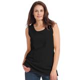 Plus Size Women's Perfect Scoopneck Tank by Woman Within in Black (Size 3X)