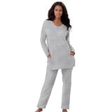 Plus Size Women's 2-Piece Lounge Set by Dreams & Co. in Heather Grey (Size L)