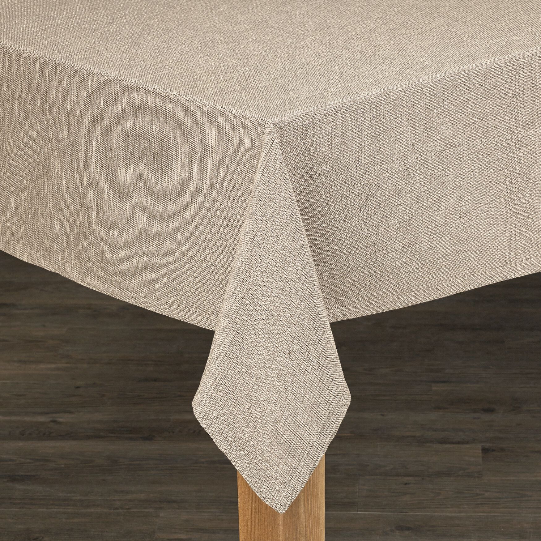 Wide Width DANUBE TABLECLOTHS by LINTEX LINENS in Stone (Size 60" W 120"L)