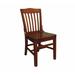 ERF, Inc. Solid Wood Slat Back Side Chair Wood in Brown | 35 H x 17 W x 17 D in | Wayfair ERP-B1037-DM-Wood-DM