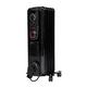 Devola 1500W 5 Fin Oil Filled Radiator, Low Energy Electric Heater with Thermal Fuse for Overheat Cut Off, Adjustable Heating Dial, 24Hr Timer and Turbo Heating Option via PTC Fan - DVSOR5F15B (Black)