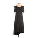 Lularoe Casual Dress - Midi: Gray Solid Dresses - Used - Size 2X-Small