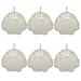 The Holiday Aisle® 6 Scallop Blue Mop & Beads Ornaments Set Fabric in White | 3 H x 3 W x 1 D in | Wayfair 2883C8CEE927461E902C364886D4213C