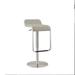 Orren Ellis Silvestr Swivel Adjustable Height Stool Upholstered/Leather/Metal/Genuine Leather in Gray | 20 W x 22 D in | Wayfair