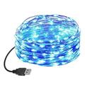 The Holiday Aisle® Fairy Lights 16.5Ft 50 LED String Lights USB Powered Silver Wire Decoration Light For Bedroon Dorm Wall Craft Christmas Party Decoration | Wayfair