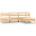 Latitude Run® Valleria 4 Piece Patio Lounge Set Solid Pinewood Honey Wood in Brown | Wayfair 009099C66E284E96A710FCECCF9C1E7B