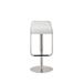 Orren Ellis Silvestr Swivel Adjustable Height Stool Upholstered/Leather/Metal/Genuine Leather in White | 20 W x 22 D in | Wayfair