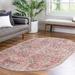 White 0.5 in Area Rug - Mistana™ Engelhardt Floral Machine Made Power Loom Chenille Area Rug in Ivory/Pink Chenille | 0.5 D in | Wayfair