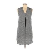 H&M Casual Dress - Shift: Black Houndstooth Dresses - Women's Size 4