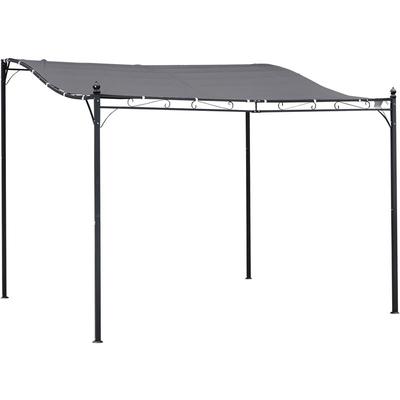 Outsunny - Pergola Gartenpavillon Pavillon Überdachung Zelt Metall Grau 297x297cm Image