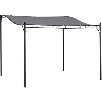 Pergola Gartenpavillon Pavillon Überdachung Zelt Metall Grau 297x297cm - Grau - Outsunny