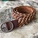 American Eagle Outfitters Accessories | American Eagle Leather Belt | Color: Brown/Gold | Size: Os