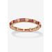 Women's Yellow Gold-Plated Birthstone Baguette Eternity Ring by PalmBeach Jewelry in October (Size 7)