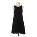 H&M Casual Dress - A-Line Crew Neck Sleeveless: Black Solid Dresses - Women's Size X-Small