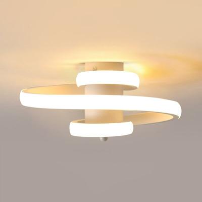 Minimalismus Spiralband-Design Deckenleuchte, 24W LED Deckenlampe, Moderne Weiß Deckenleuchte aus