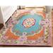 Blue/Pink 36 W in Indoor Area Rug - Bungalow Rose Blokzijl Southwestern Handmade Tufted Wool Area Rug Wool | Wayfair