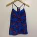 J. Crew Tops | J. Crew Floral Tank Top Blue Pink Size 00 | Color: Blue | Size: 00