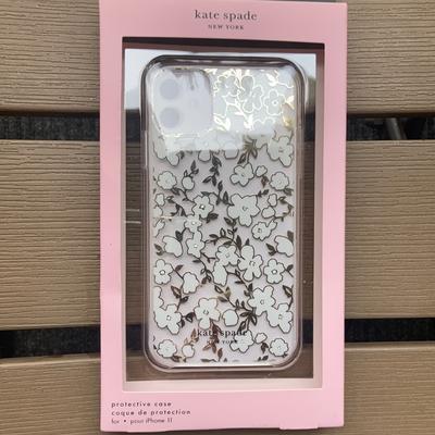 Kate Spade Cell Phones & Accessories | Kate Spade New York Iphone 11 Clear White & Gold Floral Protective Case | Color: Gold/White | Size: Iphone 11