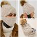 Anthropologie Accessories | Anthropologie~ Nwt~ Norah Faux Fur Beanie + Reusable Face Mask Set In Beige | Color: Cream | Size: Os