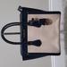 Michael Kors Bags | Michael Kors Limited Edition Colette Satchel Navy Croc Ecru Canvas Bag | Color: Blue/Cream | Size: Os