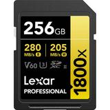 Lexar 256GB Professional 1800x UHS-II SDXC Memory Card (GOLD Series) LSD1800256G-BNNNU