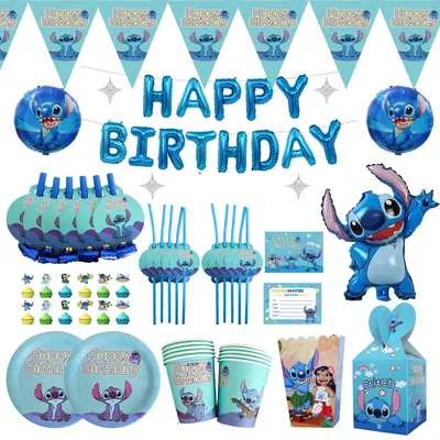 Lilo Stitch – ensemble de vaisselle jetable décorations d'anniversaire assiettes en papier