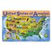 Melissa & Doug USA Map Wooden Puzzle Wood in Brown | 0.35 H x 11.7 W x 15.5 D in | Wayfair 3797