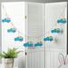 Glitzhome 6' Easter Metal Truck Garland Burlap/Metal in Blue | 5 H x 0.25 D in | Wayfair GH30657