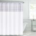 French Connection Striped 13 Piece Shower Curtain Set + Hooks Cotton Blend in Pink/Blue | 72 H x 72 W in | Wayfair FCC014947