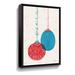 Red Barrel Studio® 2tho244a_Retro Ornaments I Gallery Wrapped Canvas, Glass in Blue/Red | 24 H x 16 W x 2 D in | Wayfair