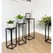 Arlmont & Co. Set Of 3 Nesting Metal Plant Stand, Side End Table Set in Black | 27.5 H x 10.6 W x 10.6 D in | Wayfair