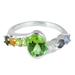 Chakra Allure,'Hand Crafted Multi-Gemstone Cocktail Ring from India'