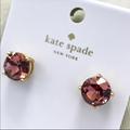 Kate Spade Jewelry | Kate Spade Lilac Petal Purple Gumdrop Gem Stud Earrings | Color: Gold/Purple | Size: Os