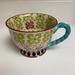 Anthropologie Dining | Anthropologie Floral Coffee Cup Mug | Color: Green | Size: Os