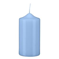 Kopschitz Kerzen Stumpen Kerzen Blue Bell Hellblau 15 x Ø 7 cm, 6 Stück getauchte Stumpenkerzen mit Spitzkopf in RAL Qualität