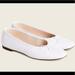 J. Crew Shoes | J Crew Beautiful Zo Zoe Ballet Flats In White Leather | Color: White | Size: 12