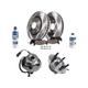 2006-2010 Mercury Mountaineer Front Brake Pad and Rotor and Wheel Hub Kit - Detroit Axle