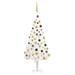 The Holiday Aisle® Artificial Pre-lit Christmas Tree w/ Ball Set Xmas Tree Decoration, Steel in Green/Orange | 3.9' H | Wayfair