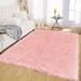 Pink 118.5 x 2.36 in Area Rug - Everly Quinn Modern Handmade Shag Faux Sheepskin Area Rug/Faux Fur | 118.5 W x 2.36 D in | Wayfair