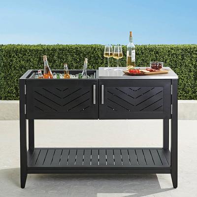 Westport Console with Beverage Tub in Aluminum - Frontgate